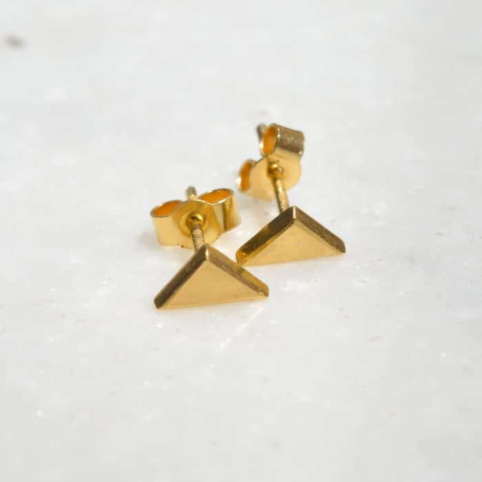 Ethical gold stud earrings