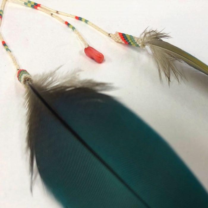 Blue Macaw Feather Pendant