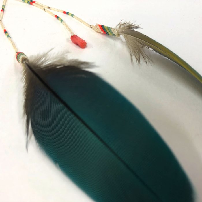 Blue Macaw Feather Pendant
