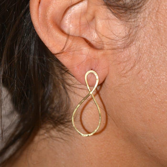Gold infinite earrings