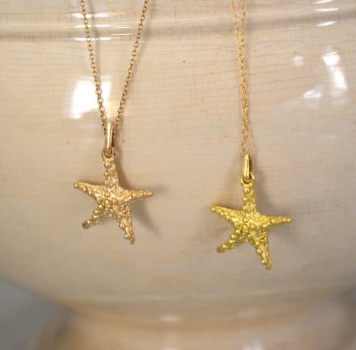 Starfish ethical gold necklace